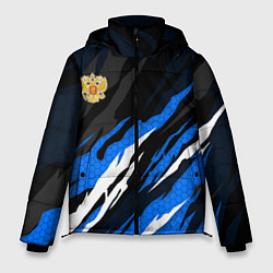 Куртка зимняя мужская Герб России - blue sport, цвет: 3D-светло-серый