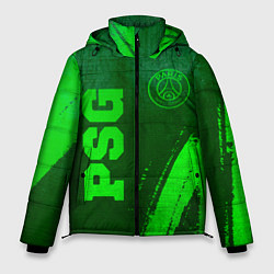 Куртка зимняя мужская PSG - green gradient вертикально, цвет: 3D-черный