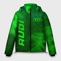 Куртка зимняя мужская Audi - green gradient вертикально, цвет: 3D-черный