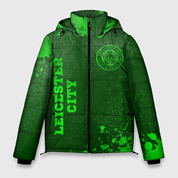 Куртка зимняя мужская Leicester City - green gradient вертикально, цвет: 3D-черный