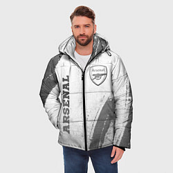 Куртка зимняя мужская Arsenal - white gradient вертикально, цвет: 3D-черный — фото 2