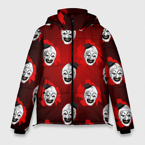 Мужская зимняя куртка Funny clown Art in blood / 3D-Красный – фото 1