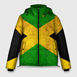 Куртка зимняя мужская Jamaica flag, цвет: 3D-черный