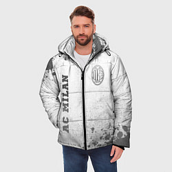Куртка зимняя мужская AC Milan - white gradient вертикально, цвет: 3D-черный — фото 2