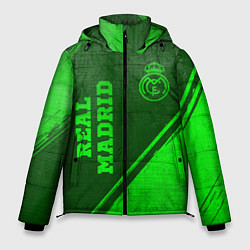 Куртка зимняя мужская Real Madrid - green gradient вертикально, цвет: 3D-черный