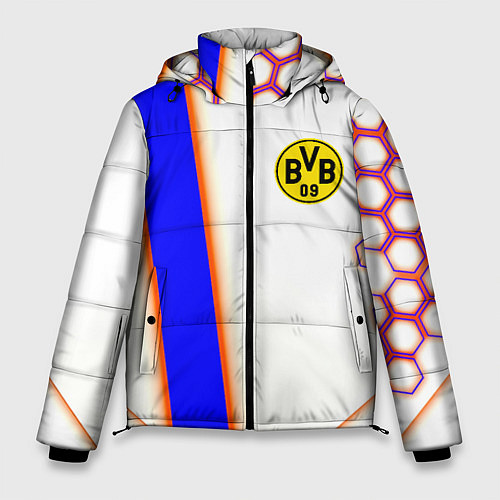 Мужская зимняя куртка Borussia geometry sport / 3D-Красный – фото 1