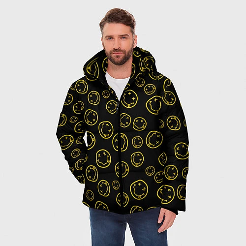 Мужская зимняя куртка Nirvana Pattern / 3D-Черный – фото 3
