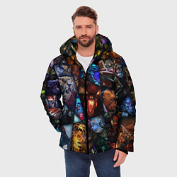 Куртка зимняя мужская Dota 2: All Pick, цвет: 3D-черный — фото 2