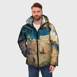 Куртка зимняя мужская Земля, цвет: 3D-красный — фото 2