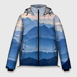 Куртка зимняя мужская Горы, цвет: 3D-черный