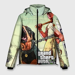 Куртка зимняя мужская GTA 5: Franklin Clinton, цвет: 3D-светло-серый