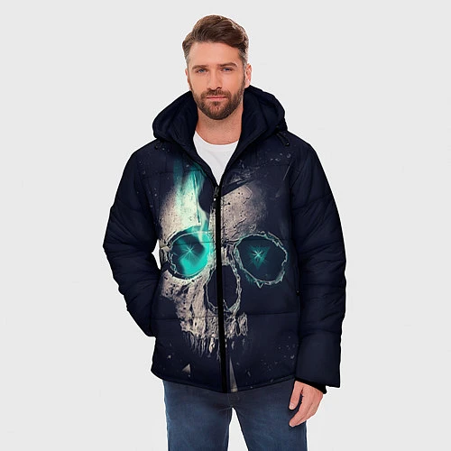 Мужская зимняя куртка Skull eyes / 3D-Черный – фото 3