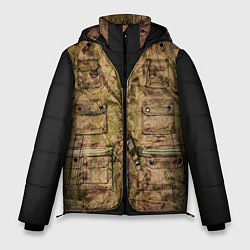 Куртка зимняя мужская Жилетка охотника, цвет: 3D-черный