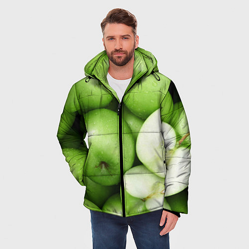 Мужская зимняя куртка Яблочная / 3D-Черный – фото 3