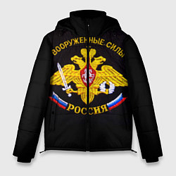 Куртка зимняя мужская ВС России: вышивка, цвет: 3D-красный