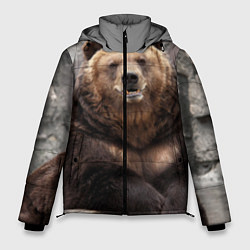 Куртка зимняя мужская Русский медведь, цвет: 3D-красный