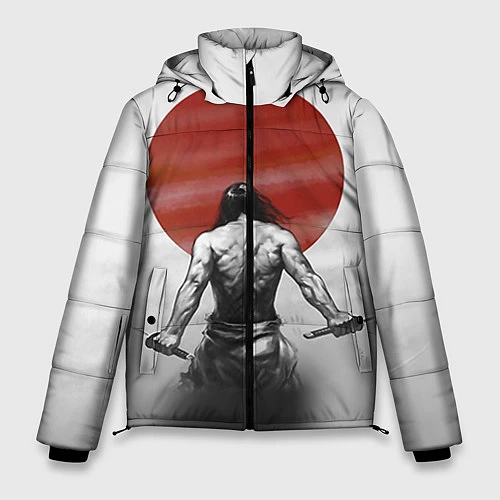 Мужская зимняя куртка Ярость самурая / 3D-Красный – фото 1