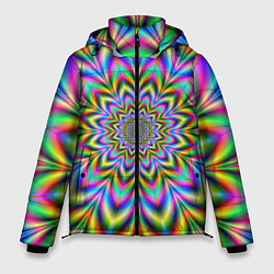 Куртка зимняя мужская Красочная иллюзия, цвет: 3D-черный