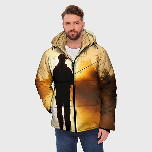 Мужская зимняя куртка Вечерний рыбак / 3D-Черный – фото 3