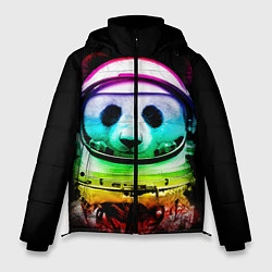 Куртка зимняя мужская Панда космонавт, цвет: 3D-черный