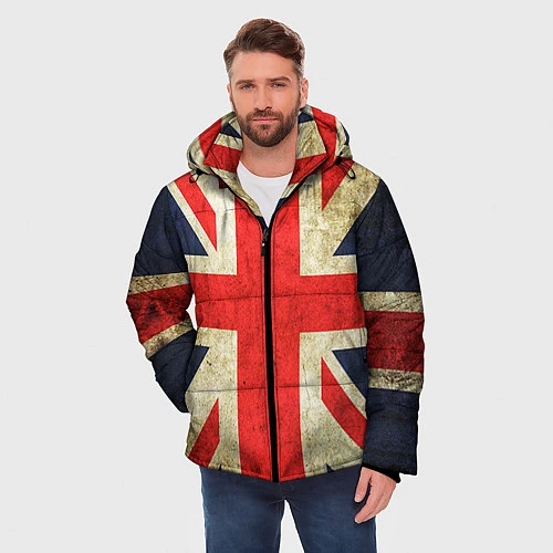 Мужская зимняя куртка Великобритания / 3D-Черный – фото 3