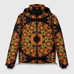 Куртка зимняя мужская Хохлома Роспись, цвет: 3D-красный