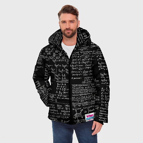 Мужская зимняя куртка Шпаргалки / 3D-Черный – фото 3