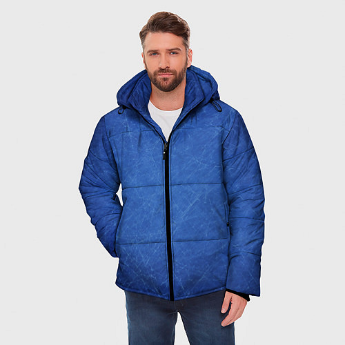 Мужская зимняя куртка Текстура / 3D-Черный – фото 3
