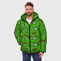 Куртка зимняя мужская Sad frogs, цвет: 3D-красный — фото 2