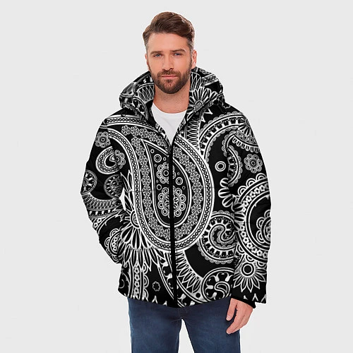 Мужская зимняя куртка Paisley / 3D-Черный – фото 3