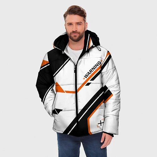 Мужская зимняя куртка CS:GO Asiimov P250 Style / 3D-Черный – фото 3