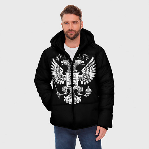Мужская зимняя куртка Двуглавый орел / 3D-Черный – фото 3