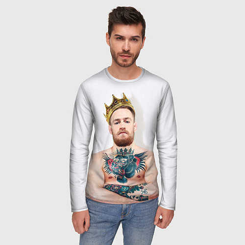 Мужской лонгслив Макгрегор король / 3D-принт – фото 3