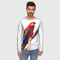 Лонгслив мужской Яркий попугай, цвет: 3D-принт — фото 2