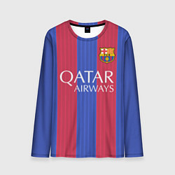 Лонгслив мужской FCB Messi: Qatar Airways, цвет: 3D-принт