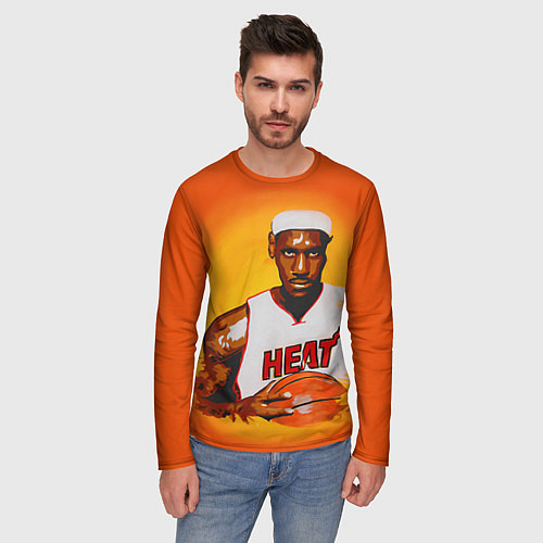 Мужской лонгслив LeBron James: Heat / 3D-принт – фото 3