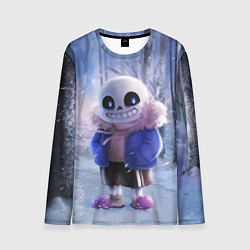 Лонгслив мужской Winter forest & Sans, цвет: 3D-принт