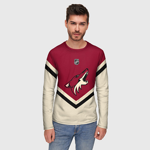 Мужской лонгслив NHL: Arizona Coyotes / 3D-принт – фото 3