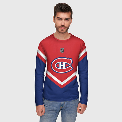 Мужской лонгслив NHL: Montreal Canadiens / 3D-принт – фото 3