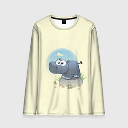Мужской лонгслив Маленький бегемотик