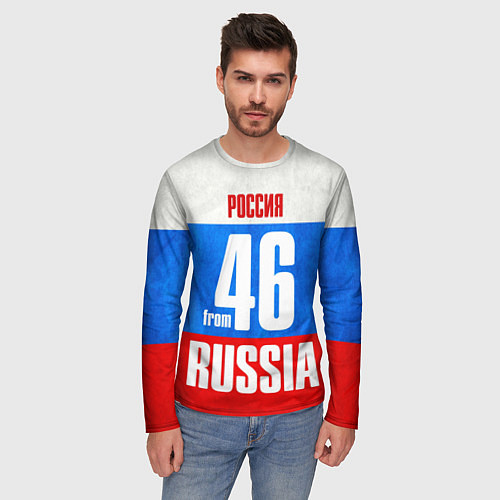 Мужской лонгслив Russia: from 46 / 3D-принт – фото 3