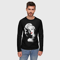 Лонгслив мужской Мэрилин Монро, цвет: 3D-принт — фото 2