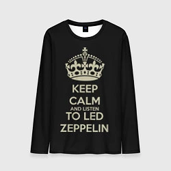 Лонгслив мужской Keep Calm & Led Zeppelin, цвет: 3D-принт