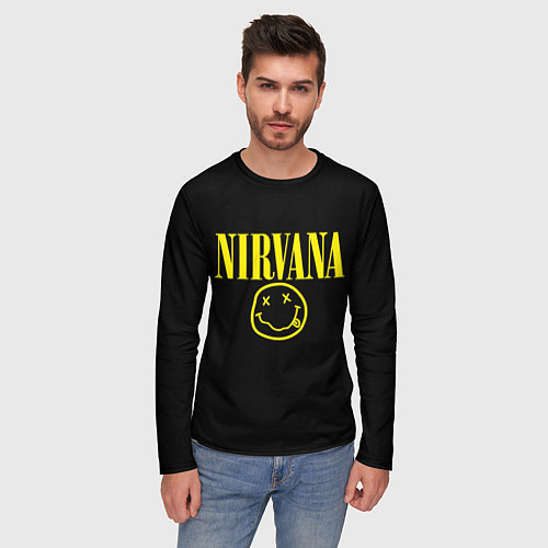 Мужской лонгслив Nirvana Rock / 3D-принт – фото 3