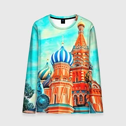 Лонгслив мужской Blue Kremlin, цвет: 3D-принт
