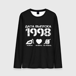 Лонгслив мужской Дата выпуска 1998, цвет: 3D-принт