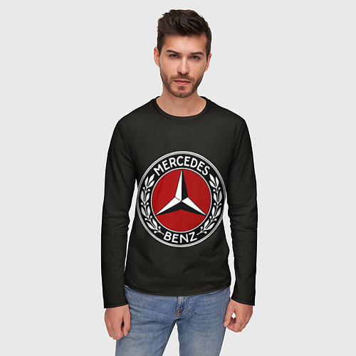 Мужской лонгслив Mercedes-Benz / 3D-принт – фото 3