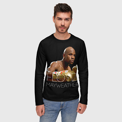 Мужской лонгслив Floyd Mayweather / 3D-принт – фото 3