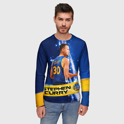Мужской лонгслив Golden State Warriors 8 / 3D-принт – фото 3