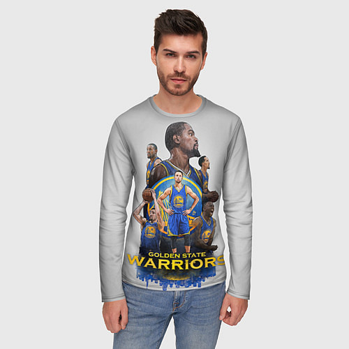 Мужской лонгслив Golden State Warriors 9 / 3D-принт – фото 3